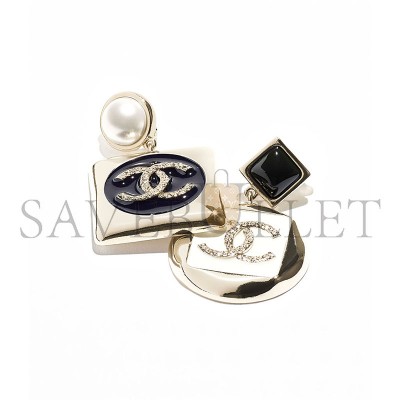CHANEL CLIP-ON PENDANT EARRINGS ABG907